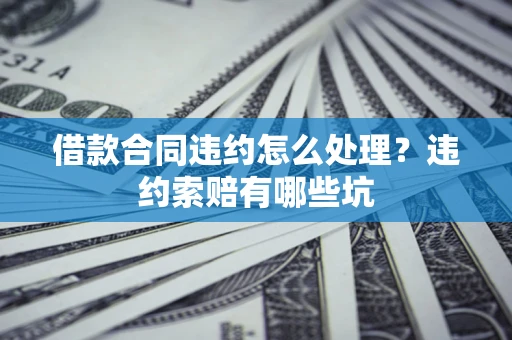 武汉借款合同违约怎么处理？违约索赔有哪些坑