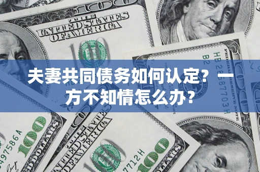 武汉夫妻共同债务如何认定？一方不知情怎么办？