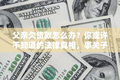 武汉父亲欠贷款怎么办？你或许不知道的法律真相，事关子女未来