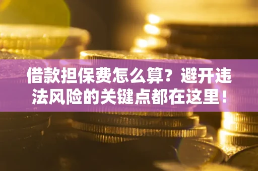 武汉借款担保费怎么算？避开违法风险的关键点都在这里！