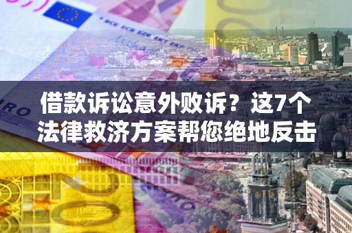 武汉借款诉讼意外败诉？这7个法律救济方案帮您绝地反击！