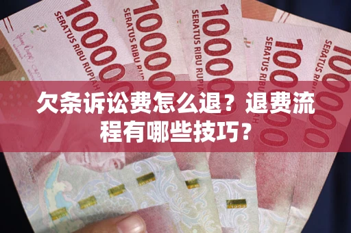 武汉欠条诉讼费怎么退？退费流程有哪些技巧？